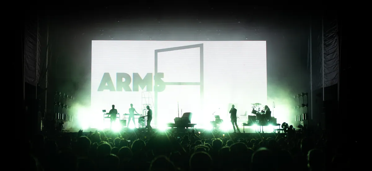 Bastille Doom Days, lighting and production design by Rob Sinclair