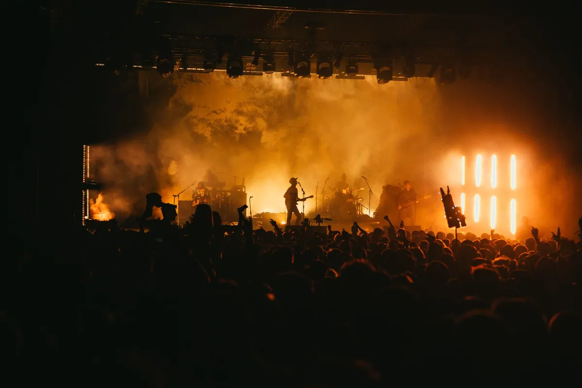 Jamie T x Bestival, lighting and production design by Rob Sinclair